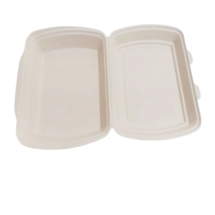 Container mẫu, 5 đơn vị cho mỗi mô hình (7 kích thước tổng cộng), vỏ sò lò vi sóng an toàn compostable phân hủy bã mía, Hộp Ăn Trưa, để đi