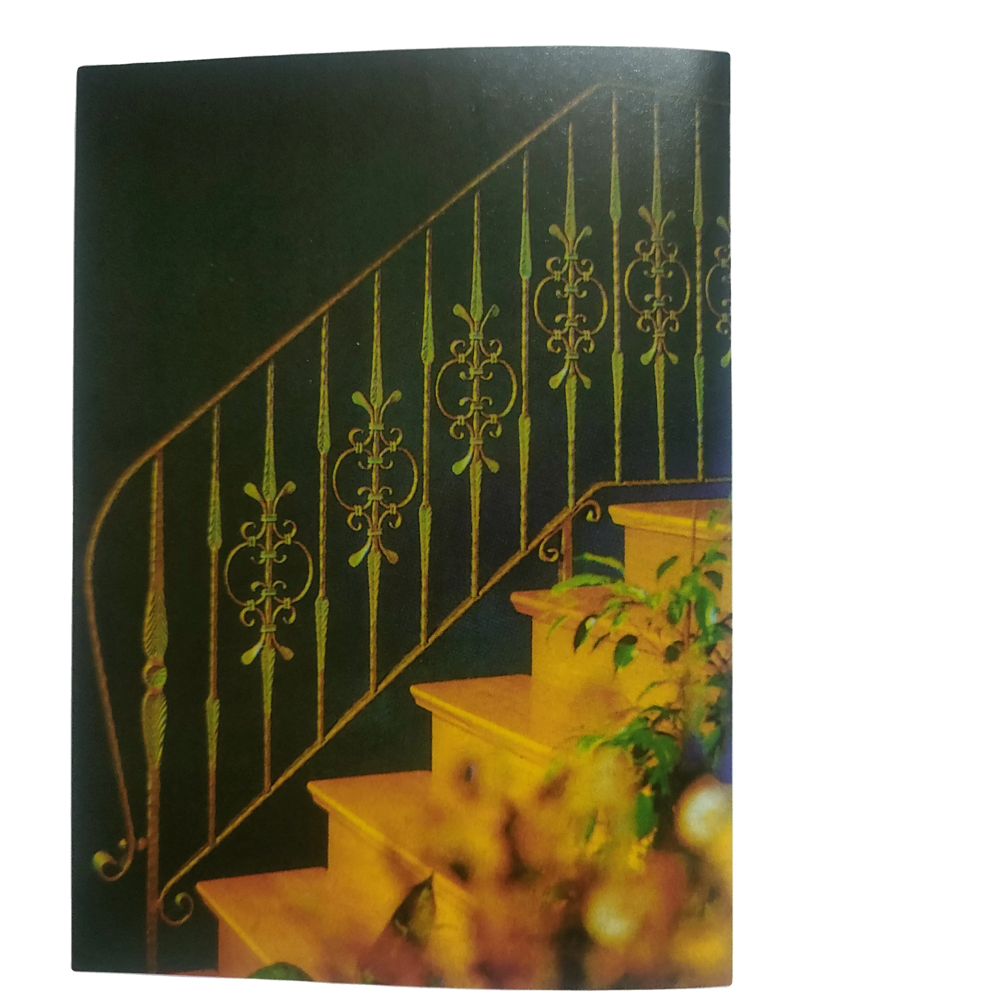 Escalera de aluminio curvo negro Balaustradas Pasamanos Barandillas Balcón Diseño para escaleras al aire libre