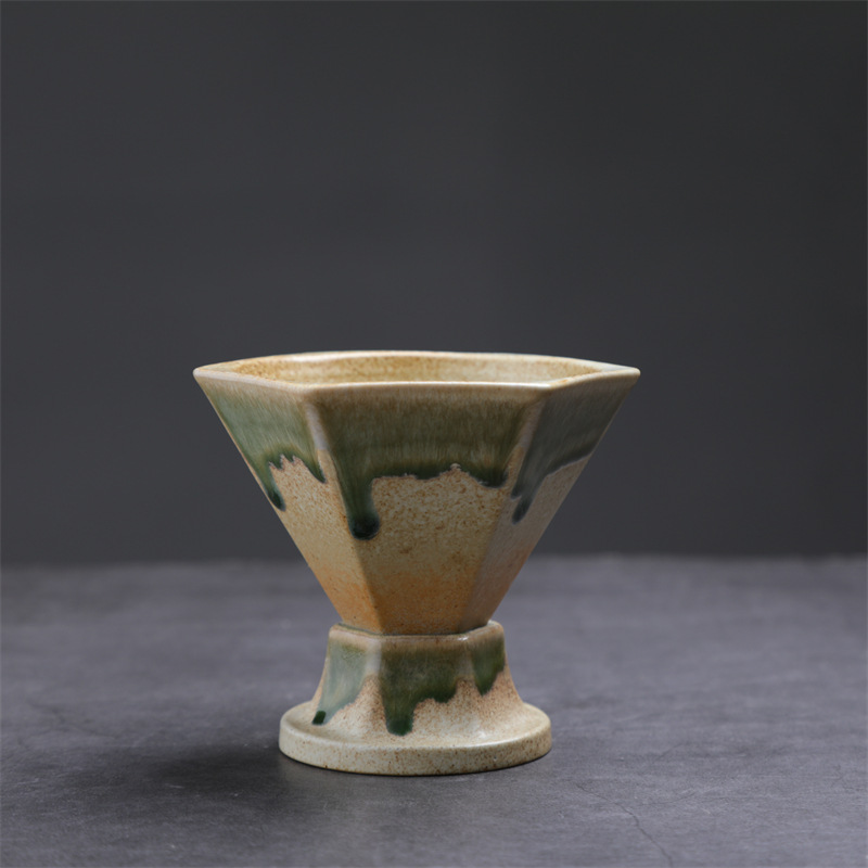 Tasse à café 211-c petit fond diamant-vert glacis flux-170ml