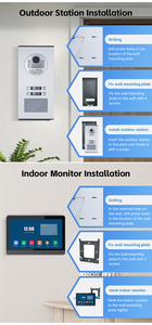 Sistema doméstico Intercomunicador de 2 vías 7 pulgadas Wifi Videoportero 4 Sistema de intercomunicación con cable para cámara de timbre de apartamento múltiple - Product Image 5