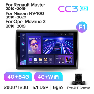 TEYES CC3 2K DVD Player Do Carro Para Renault Master 2010-2019 10 Polegada Rádio Do Carro DVD Player Com Revere Câmera