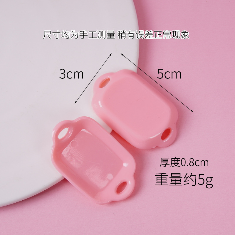 Petite assiette à poisson rose à double oreilles de 5 cm