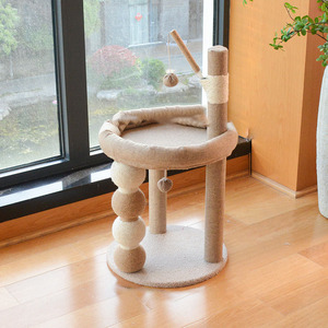 Çift katmanlı dört-top kedi tırmanma çerçeve kedi tırmanıcı-çevre dostu toksik olmayan inşaat yavru kedi için - Product Image 5