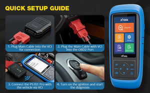 适用于XTOOL PS701Pro BT OBD2日本汽车扫描仪读码器-支持丰田本田斯巴鲁主动测试在线更新 - Product Image 6