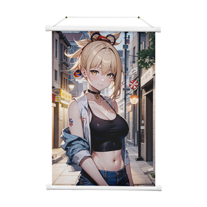 Anime Trò Chơi Genshin Tác động In Tường Áp phích Cuộn Treo Hình Ảnh Tùy Chỉnh Biểu Ngữ Không Có Moq Thiết Kế Nhà Máy Sản Xuất - Product Image 2