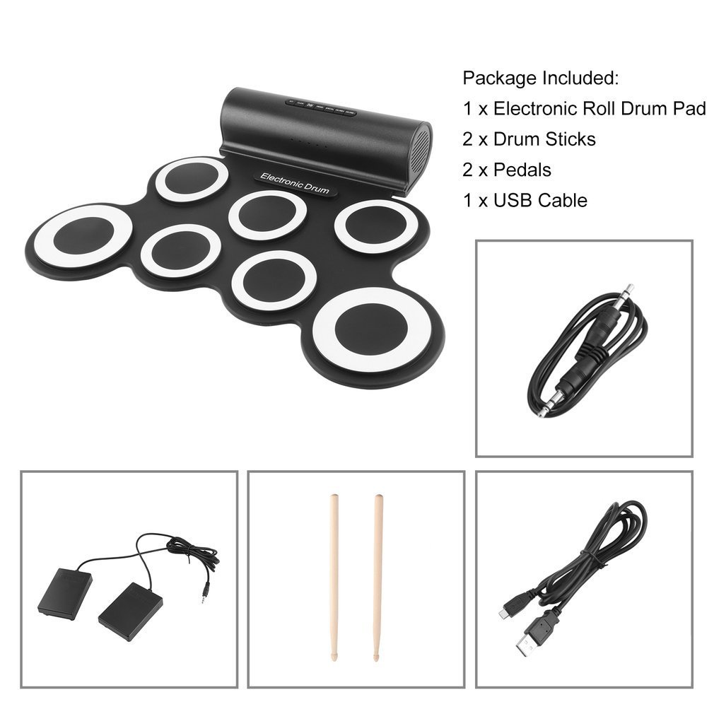 Built-in lithium battery, black and white
