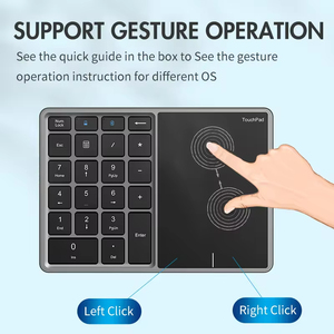 Tragbares Mini Type C Zahlentisch 2.4 G 22 Tasten kabellose BT-Tastatur Tastatur mit Touchpad für Mac Laptop Tablets Computer - Product Image 4