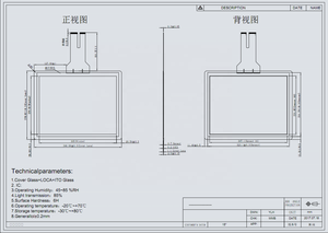 Weida-controlador Industrial de 15 pulgadas, Panel de pantalla táctil capacitiva, Sensor de película acoplada, Monitor de pantalla LCD TFT IPS 16:10 - Product Image 5