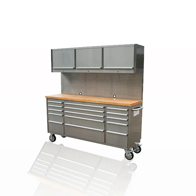 HTC7218 stainless steel tool chest/workbench/combination