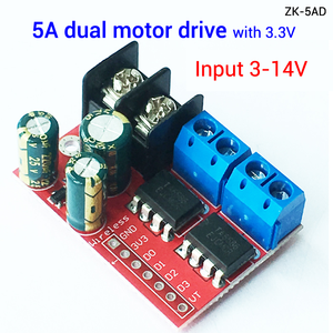 WUZHI ZK-5AD 5A Dual <strong>DC</strong> <strong>Motor</strong> Drive Module With Remote <strong>Control</strong> for Forward and Reverse <strong>PWM</strong> <strong>Speed</strong> Regulation Remote <strong>Control</strong>