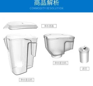 ホットセールABS除去塩素ポータブル浄水器ピッチャーフィルター付き