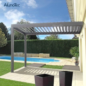 2018 en popüler Pergola kapağı katlanır su geçirmez çatı sistemi motorlu çalıştırılabilir panjur - Product Image 1