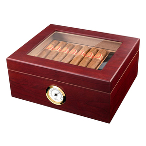 Cigar Humidor Elegant Humidor Humidor with Hygrometer and Humidifier Cedar Lined Cigar Box for Optimal <strong>Humidity</strong> Control - Product Image 1