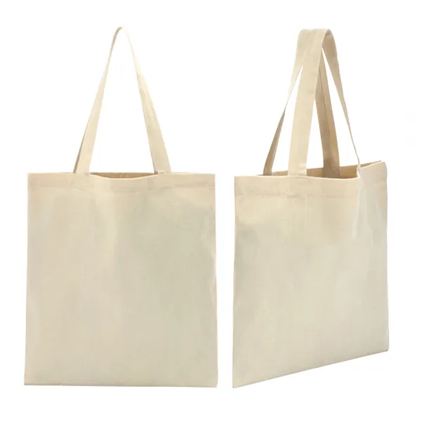 Tas jinjing kanvas katun organik 100% polos tas belanja kain daur ulang murah langsung grosir dengan Logo cetak kustom