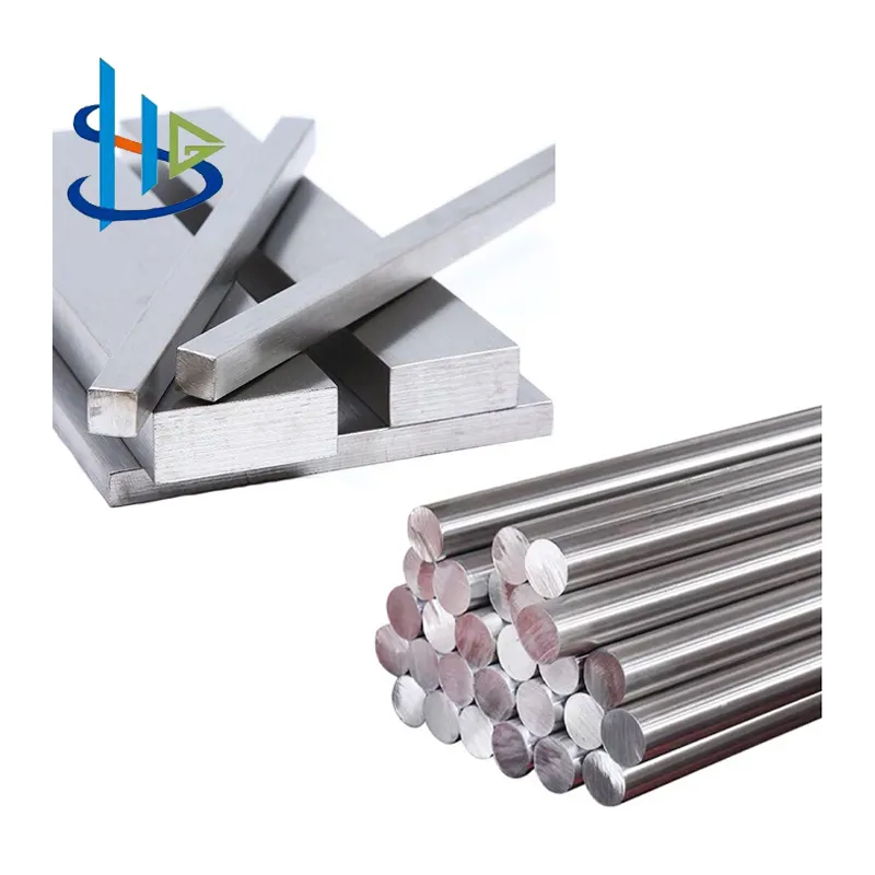 Haoguang-Barra plana de acero inoxidable laminada en caliente, barra de Metal de forma personalizada, redonda y cuadrada, ASTM 201, 304, 316