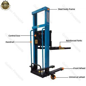 1T carrello elevatore elettrico con capacità di carico 1T camion Stacker portatili per Auto sollevamento su e giù per caricare e scaricare merci - Product Image 5
