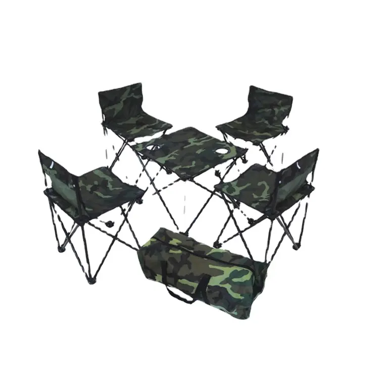 Hangrui Foldable Camping Chair and Table Set - Portable and Convenient for Outdoor Activities