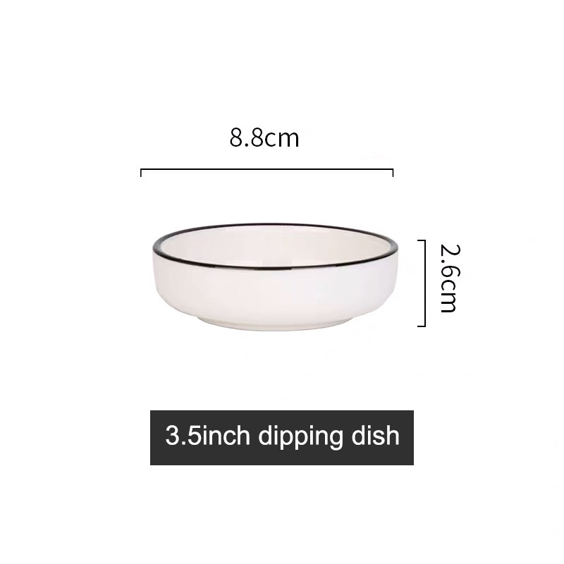 Plat de saveur de 3.5 pouces blanc