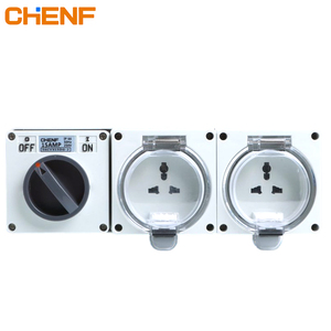 CHENF Hot Sale Wasserdicht IP55 Design Wand kombination schalter buchse CE-zertifiziert 250V 15A 3-polig Outdoor Anti-Aging für EU/AU