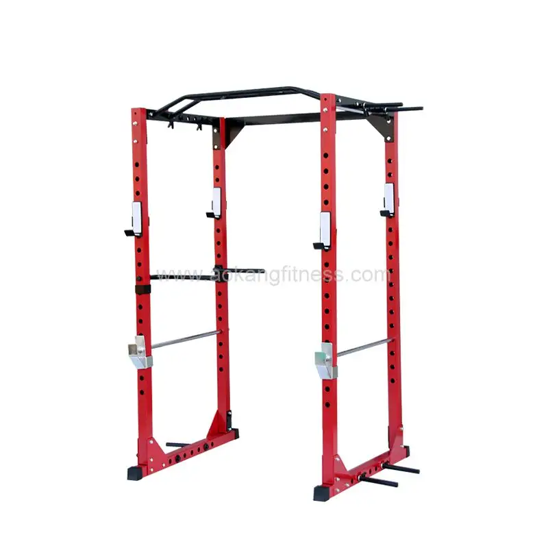 Commercial Pull Down Cable Crossover System Gym Steel Multi Function Power Squat Rack