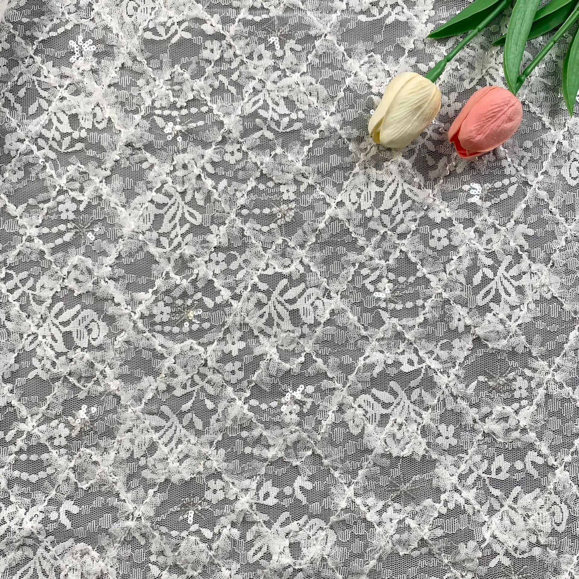 125cm-off-white-0914m-white-elastic-lace embroidery