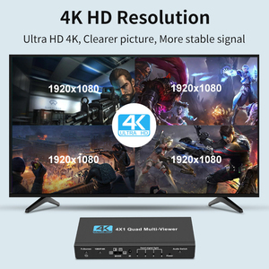 Justlink 4X1 Quad multivisor en tiempo real 4K HDMI1.4 Switch conmutación sin interrupciones 4 en 1 con control IR HD conmutador sin interrupciones - Product Image 3