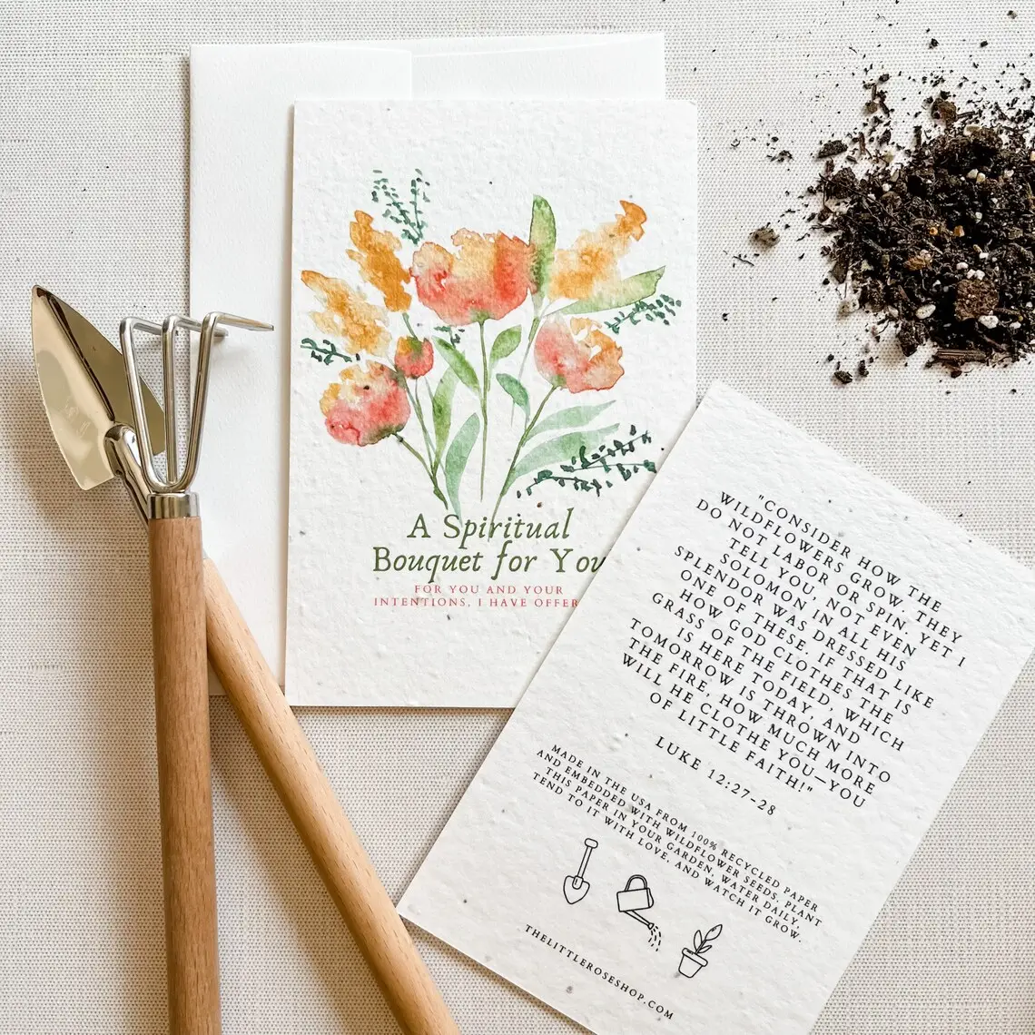 Semi di carta ecologici personalizzati buon compleanno grazie biglietto regalo wildflower Plantable flower inviti biglietti di auguri