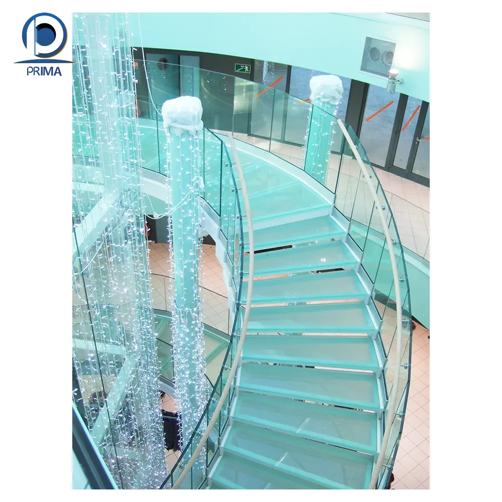 PRIMA Costominzed cam merdiven mermer Stringer merdiven katı ahşap merdiven aydınlatma Modern tasarım kapalı merdiven açık