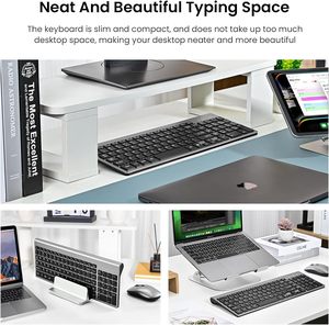 Juego combinado de teclado y ratón inalámbrico de 2,4 Ghz ergonómico ultrafino de venta directa de fábrica para oficina - Product Image 6