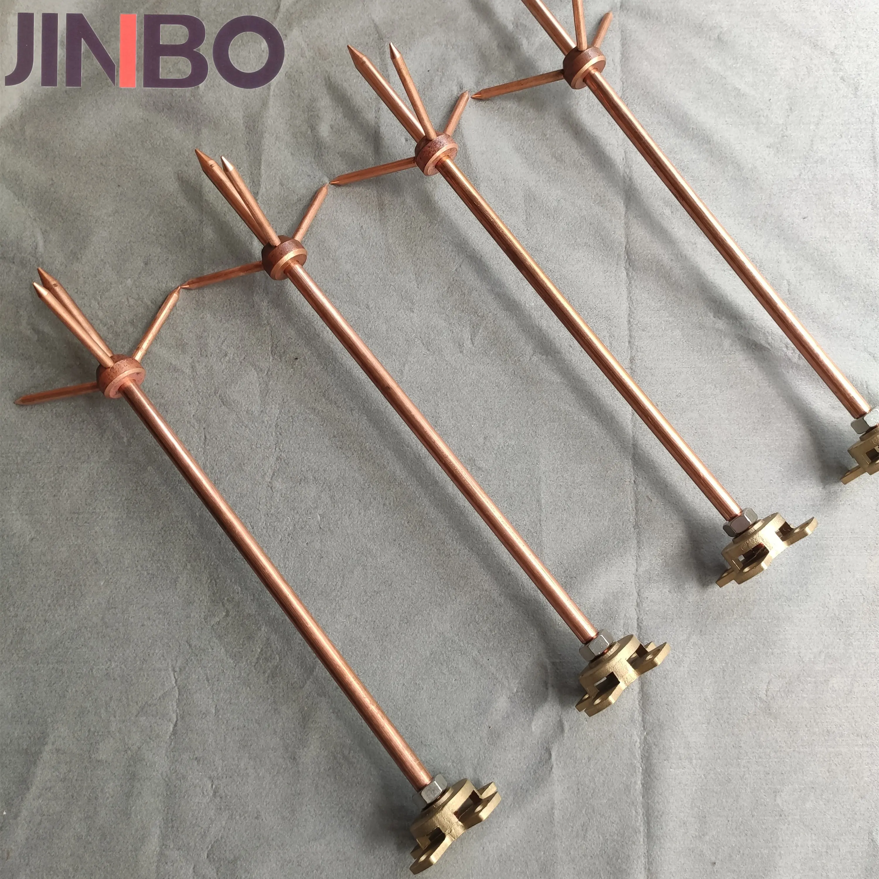 Chinese Professional Manufacturer Jinbo Lightning Protection System Copper Lightning Rod Building Lightning Arrester Outdoor