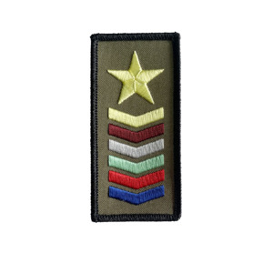 Cucire su ferro su lettere personalizzate marchio Slogan rettangolare ricamo toppa ricamata per l'abbigliamento - Product Image 5