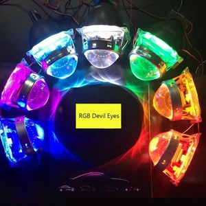 <strong>RGB</strong> Demon Eyes Headlights Projector Lens App Control Devil Eye <strong>Led</strong> Car Decorative Accessories - Product Image 5