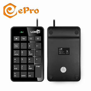 LDK XKB01迷你键盘便携式23键有线纤薄单手小型键盘适用于iPad Android平板电脑台式迷你PC游戏电脑