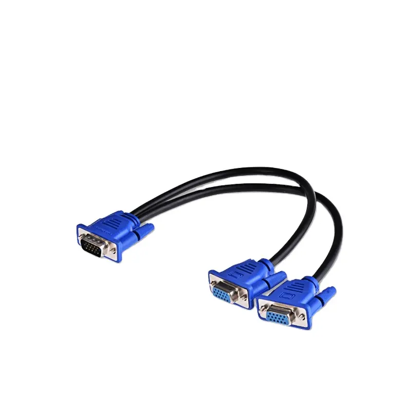 1 Pc Naar 2 Vga Svga Monitor Y Splitter Kabel Lood 15 Pin Full Hd 1080P & 1080i