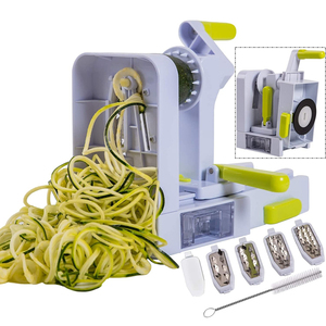 Soğan kesici 5-Blade spiracutter çok fonksiyonlu sebze kesici dilimleme kıyıcı mutfak alet katlanabilir yeşil soğan kesici - Product Image 1