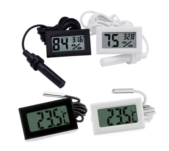 Mini Digital LCD Temperature Sensor Tester misuratore di umidità termometro igrometro Gauge sonda impermeabile per interni ed esterni