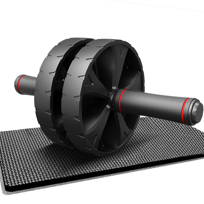 Dual-use ab wheel-black-kneeling pad