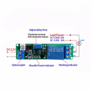 DC 12V Timing Timer Verzögerung Ausschalten Schalter Relais modul 1 ~ 10s Einstellbare Strom versorgung - Product Image 3