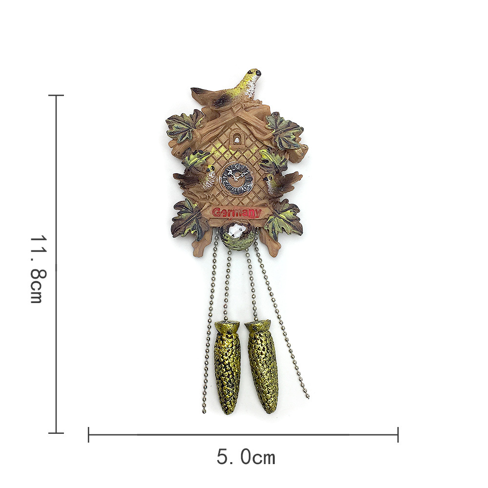 colorful The cuckoo clock of the wooden house in