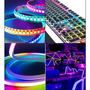 5050 RGB SMD LED Chip 5V/12V/24V Direccionable Programable WS2812B IC, IP65 Impermeable 0,2 W 3-LED Pixel para señalización - Product Image 3