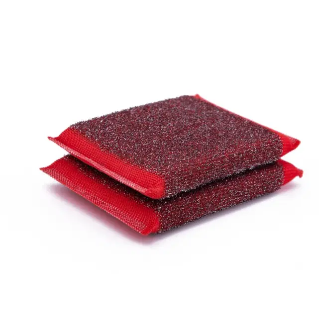 China Supply Microfiber Doek Schuursponsje Schuursponsjes Schoonmaken Pad Schurende Scrubber Spons