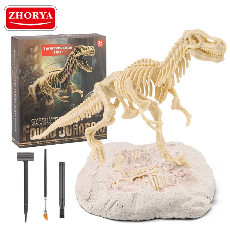 STEM kids toy tyrannosaurus rex dig discover plastic fossils archeology dinosaur skeletons excavation kit fossil toy