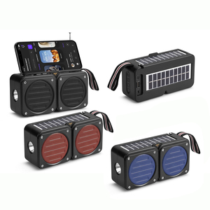 Altoparlante Bluetooth Wireless HF-F30 con Doppio Pannello Solare, Subwoofer Stereo Portatile, Torcia Attiva, <span class=keywords><strong>Radio</strong></span>/TF/USB - Product Image 1