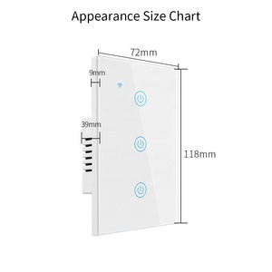 G-tech akıllı anahtar WIFI 1-4 Gang ev otomasyonu Tuya cam Panel dokunmatik ekran duyarlı duvar ışık anahtarı - Product Image 3