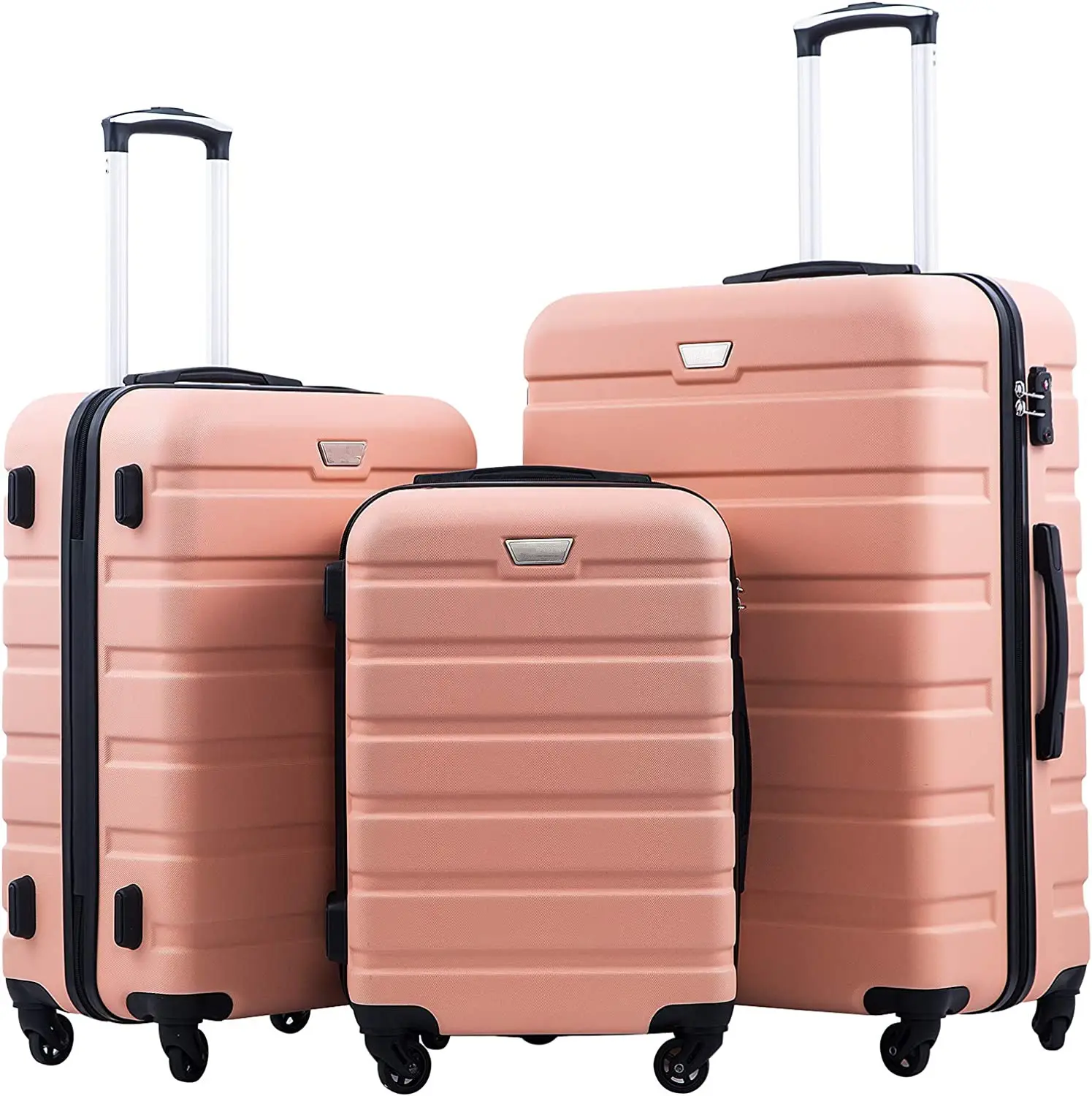 Ensemble de bagages, valise extensible, Double roues, coque dure, ensemble de 3 pièces