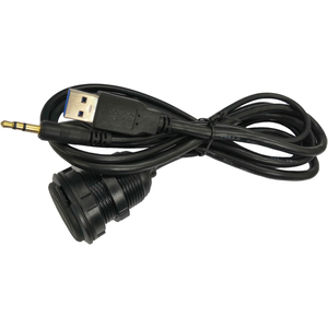 3Ft polikarbonat kabuk 3.5mm USB 3.0 erkek kadın paneli montaj uzatma Aux kablosu bilgisayar için LED PVC ceket örgü koruyucu - Product Image 6
