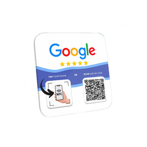 10*10MM Custom Logo NFC Google Laque Avis Unique QR <strong>Code</strong> Printing Epoxy Plate Review Us on Google - Product Image 1