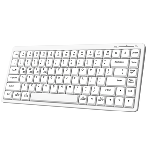 Teclado inalámbrico recargable de modo dual de 84 teclas, 2,4G/USB para ordenador de oficina, estructura de botón de pie de tijera, teclado BT, nuevo producto - Product Image 1