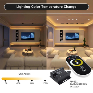 Factory Series LED Strip Light <strong>Controller</strong> <strong>PWM</strong> RF Remote Control 30A Dimmer Single Color CCT RGB Touch and Color Box <strong>Design</strong> - Product Image 5