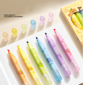 Wholesale Erasable <strong>Highlighter</strong> Pen Marking Numbers for Elementary Students Dual-tip <strong>Colorful</strong> Note-taking Highlighting Contouring - Product Image 3